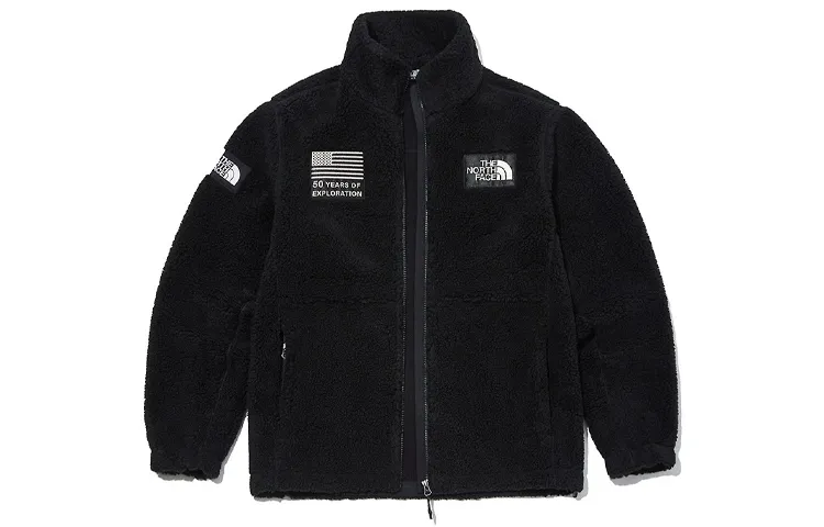 THE NORTH FACE Velvet Jackets Unisex Black Stand Collar Moderate Other