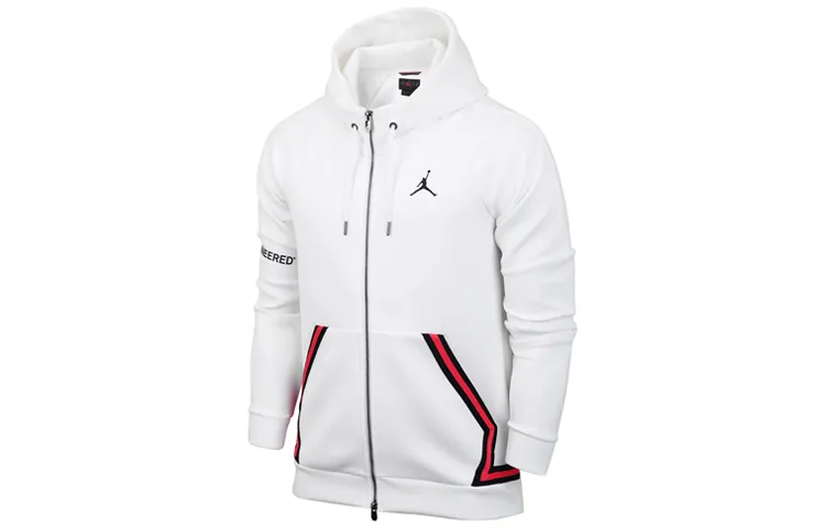 Jordan Flight Jackets Men's White Hooded (Non-detachable) Moderate Straight Fit