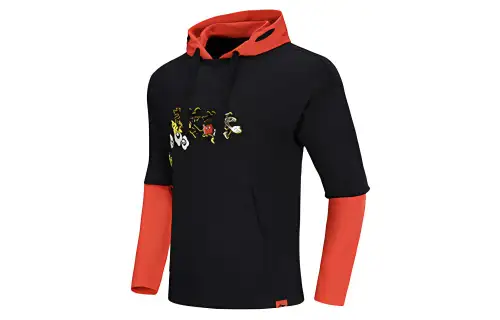 Li Ning X Disney Sweatshirts Men's Black Hooded Moderate Regular