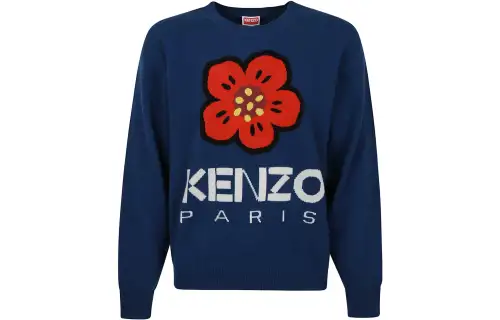 KENZO Boke Flower Intarsia Knitted Crewneck Jumper