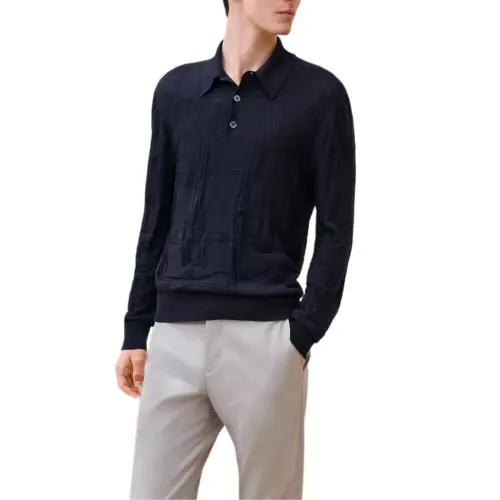 HERMES FW24 Sweater Men's Ocean Blue