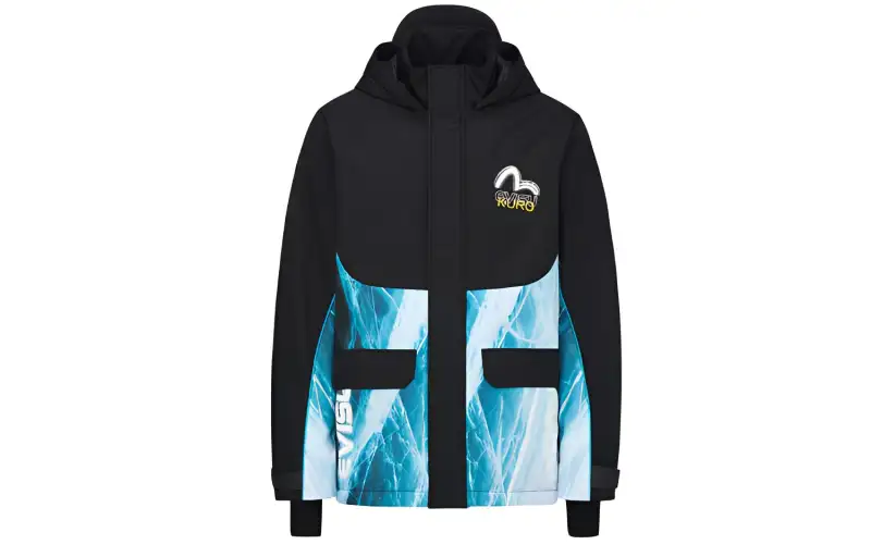 EVISU Jackets Men's Black Hooded Moderate Other