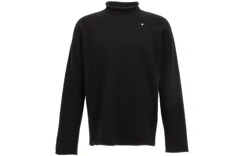 STONE ISLAND Sweaters Men's Black Half Turtleneck Moderate