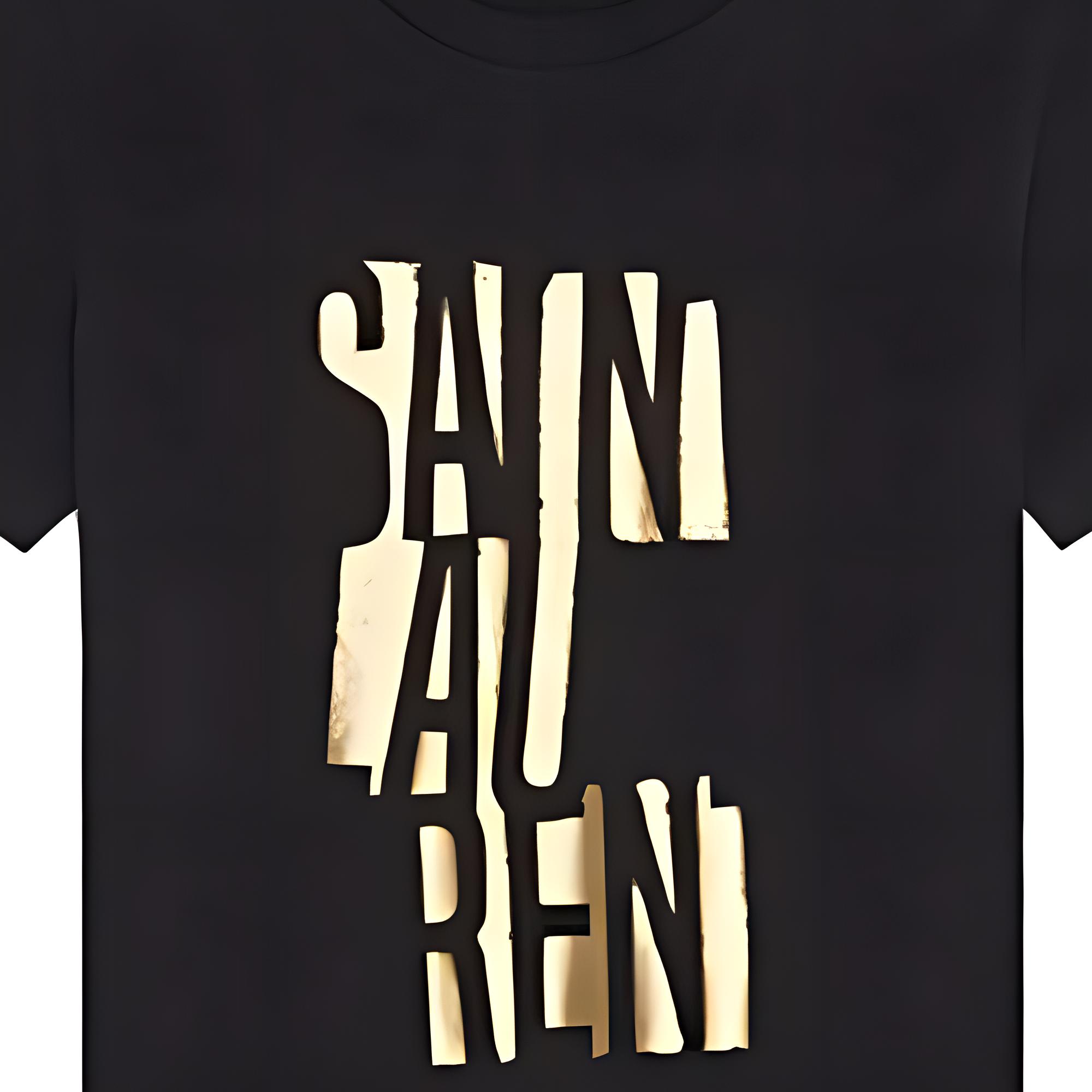Мужская футболка SAINT LAURENT T (черная) — фото 5