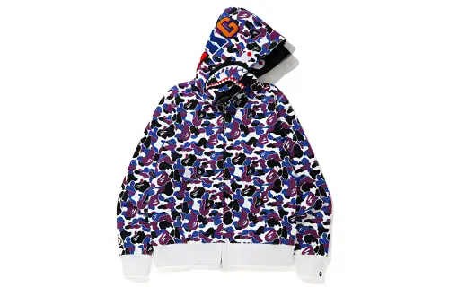 Bape Hong Kong 15th Anniversary Tiger Shark Half Full Zip Hoodie