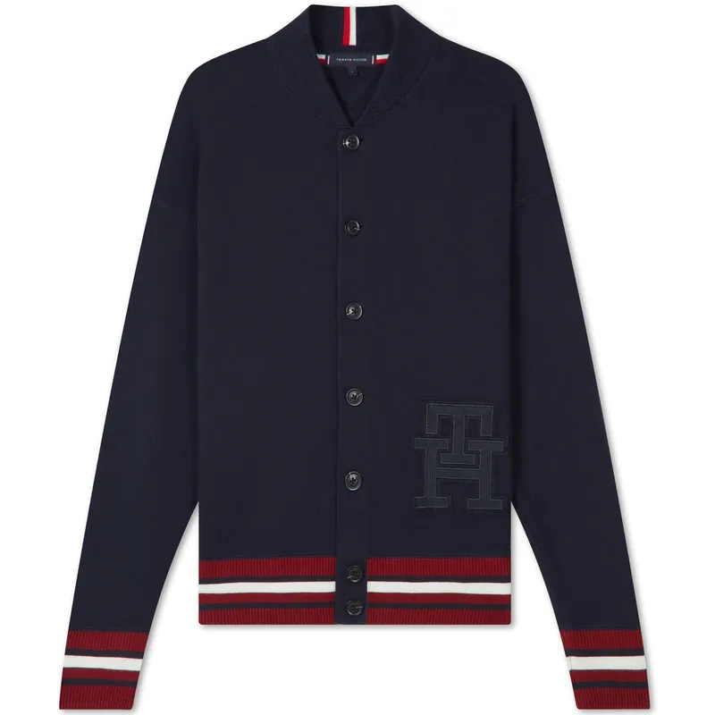 Tommy Hilfiger Knitted Fabric Cardigan Men's Navy Blue