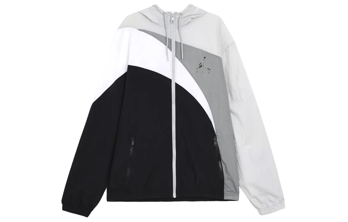 Jordan Jumpman Jackets Men's Black Gray Color Hooded Moderate Other