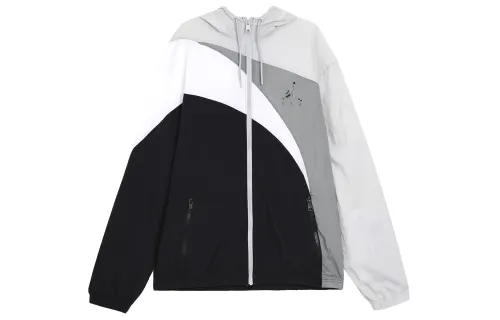 Jordan Jumpman Jackets Men's Black Gray Color Hooded Moderate Other