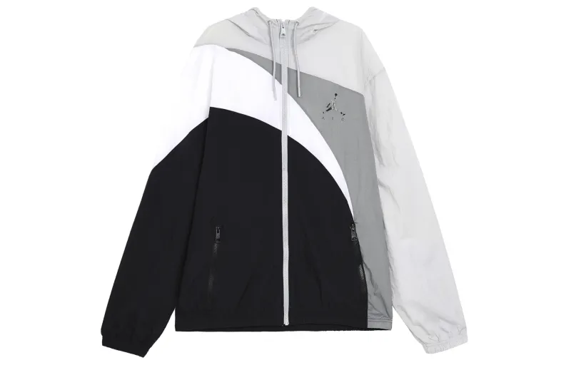 Jordan Jumpman Jackets Men's Black Gray Color Hooded Moderate Other