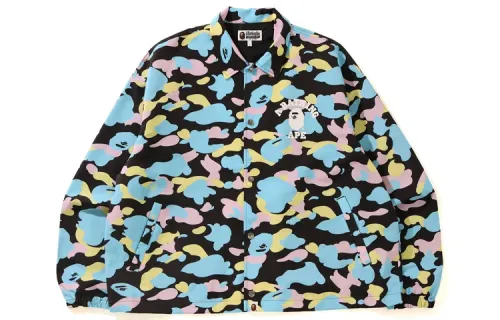 Bape New Multi Camo Relaxed Coach Jacket