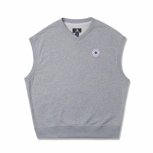 Converse Tank Tops Men's Gray V Neck Moderate Straight Fit