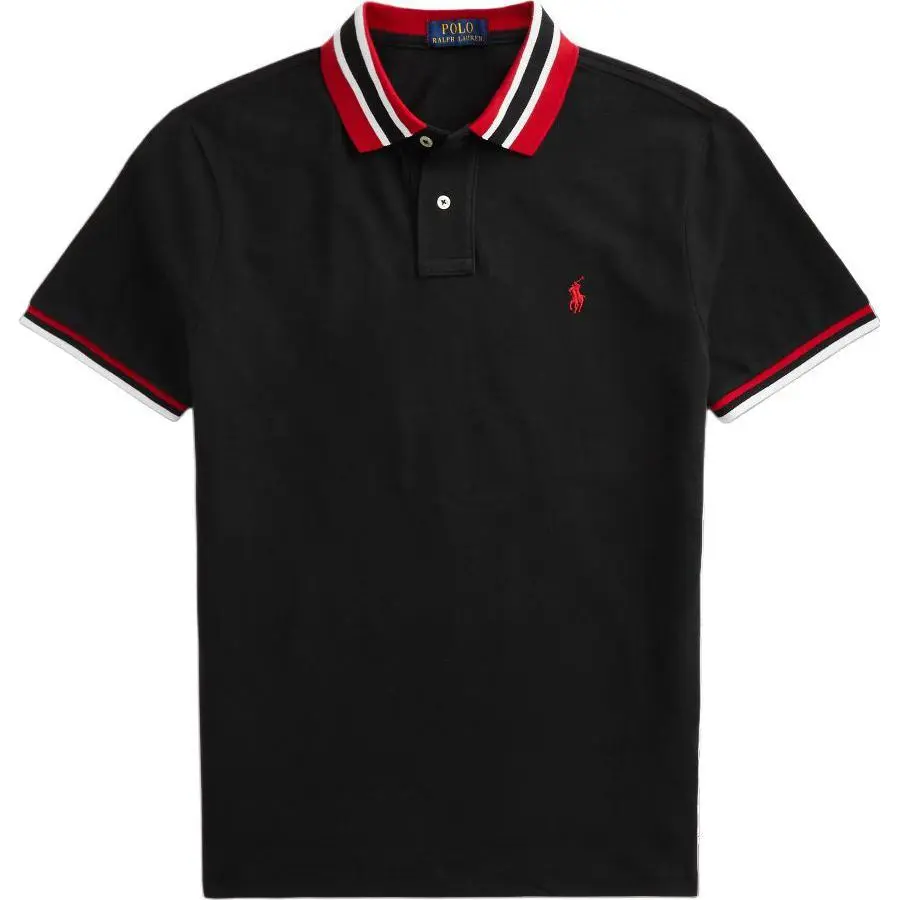 Polo Ralph Lauren Big Pony Polo Shirt Custom Slim Fit Men's Black