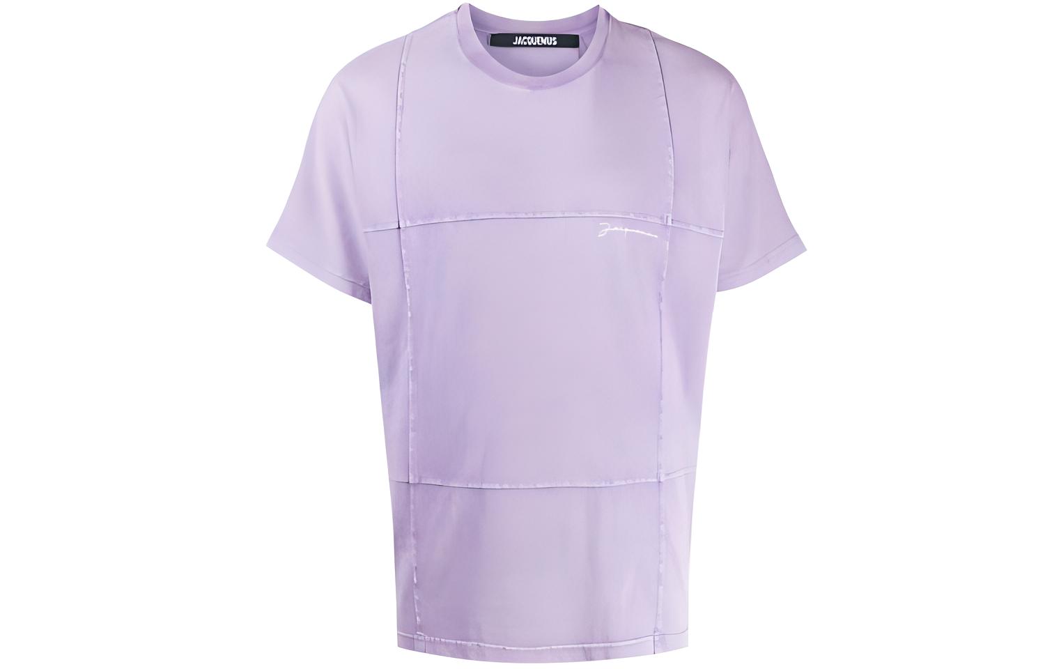 Jacquemus T Shirts Men's Purple Crew Neck Moderate Straight Fit