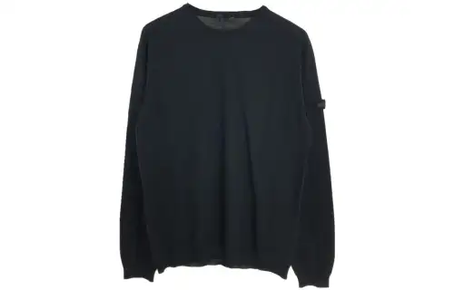 PRADA Sweaters Men's Black Crew Neck Moderate Other