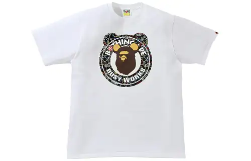 Bape X Medicom Toy Bearbrick Camo Bear Busy Works Tee