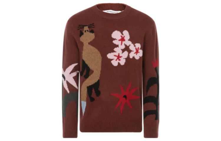 Мужской свитер Maison Kitsune (бордовый)