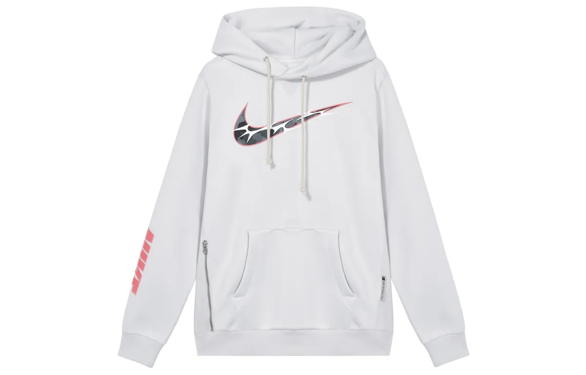 Nike Therma FIT Standard Issue Casual Comfortable Warm Fleece Lined Hooded Sweatshirt Men's Light Silver Gray
