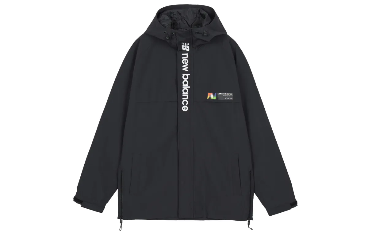New Balance Jackets Men's Black Hooded Moderate Other