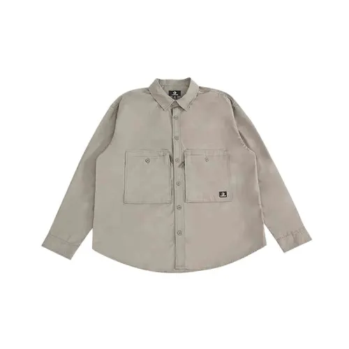 Converse Shirts Men's Dark Brown Lapel Moderate