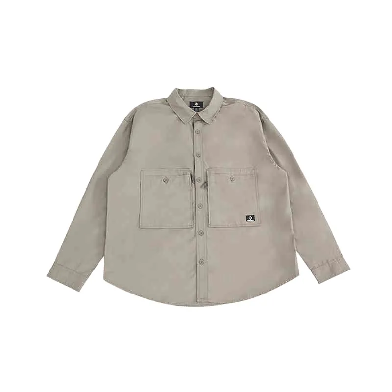 Converse Shirts Men's Dark Brown Lapel Moderate