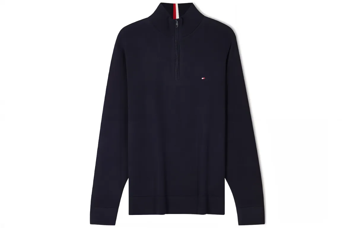 Tommy Hilfiger Knitwear Men's DU7 Navy Blue Stand Collar Moderate Other