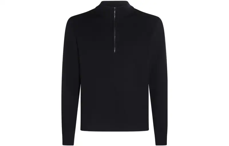 Loro Piana Sweaters Men's Black Stand Collar Moderate Other