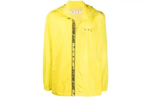 OFF WHITE SS21 Jackets Men's Yellow Hooded Detachable Moderate Workwear
