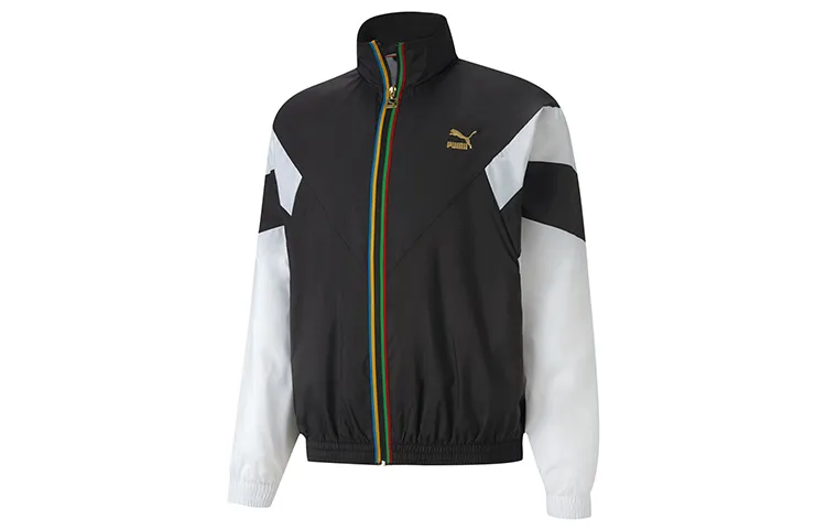 PUMA Jackets Men's Black Stand Collar Moderate Other