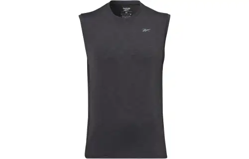 Reebok Tank Tops Men's Black Crew Neck Moderate Straight Fit