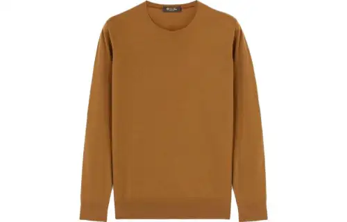 Loro Piana Sweaters Men's Brown Crew Neck Moderate Other