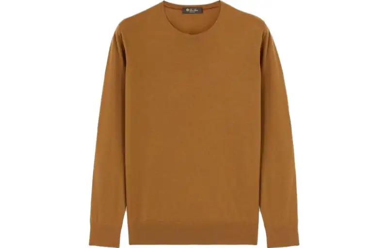 Loro Piana Sweaters Men's Brown Crew Neck Moderate Other
