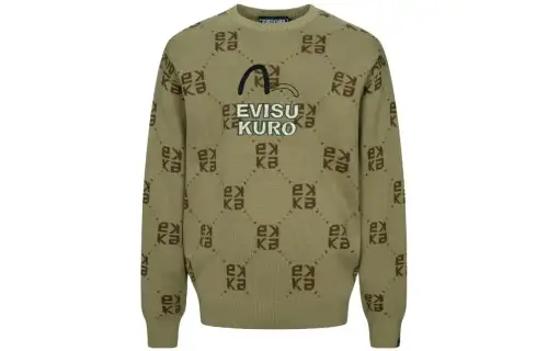 EVISU Sweaters Men's Apricot Crew Neck Moderate Other