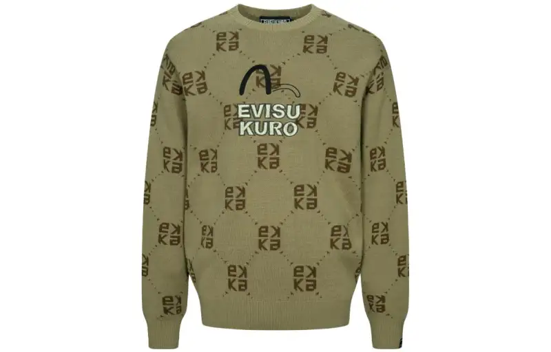 EVISU Sweaters Men's Apricot Crew Neck Moderate Other