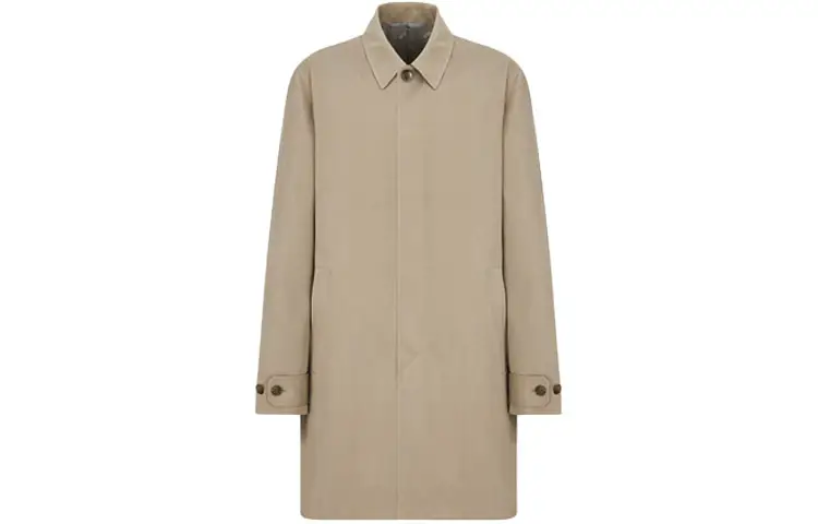 DIOR Quarterly New Products Jackets Men's Beige Lapel Moderate Straight Fit