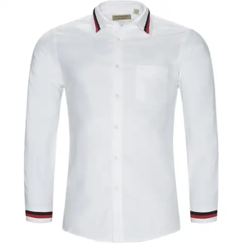 Burberry Shirts Men's White Lapel Moderate Other