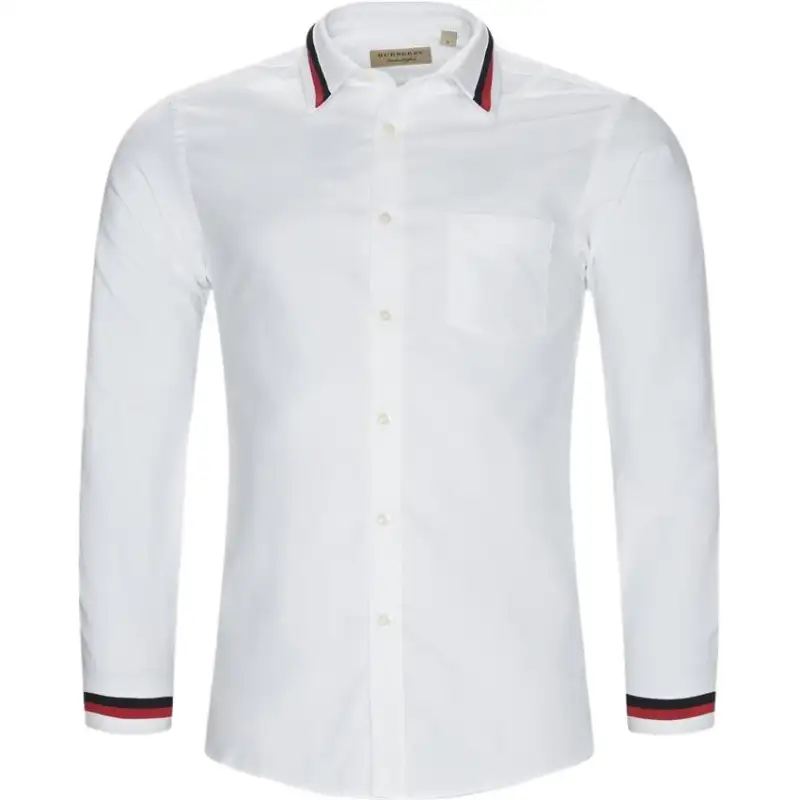 Burberry Shirts Men's White Lapel Moderate Other