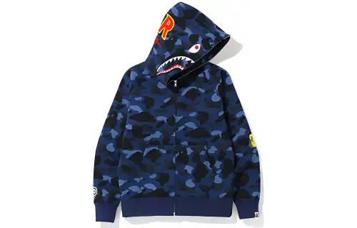 Bape Color Camo 2nd Shark Full Zip Hoodie