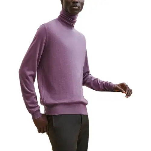 HERMES Cashmere Sweater Men's Heather Pink