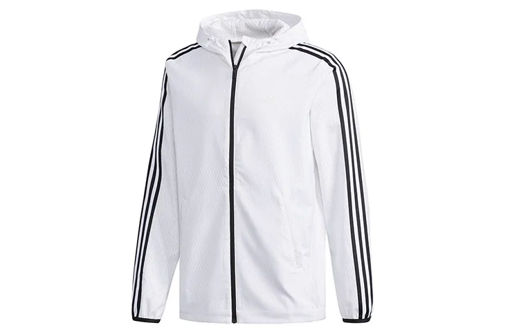 Adidas Jackets Men's White Hooded Moderate Other