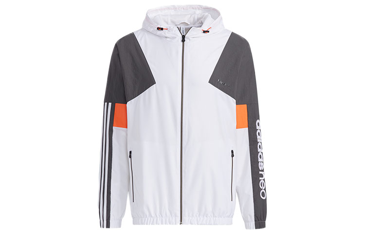 Adidas Neo Jacket Men's White Gray Multicolor