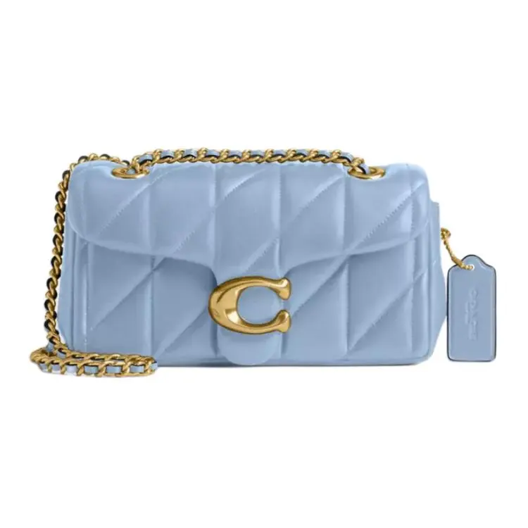COACH PillowTabby Nappa Leather Shoulder Bag Small Women's Hyacinth Blue