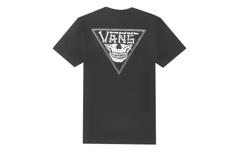 Vans T-Shirts Unisex Black Crew Neck Moderate Straight Fit