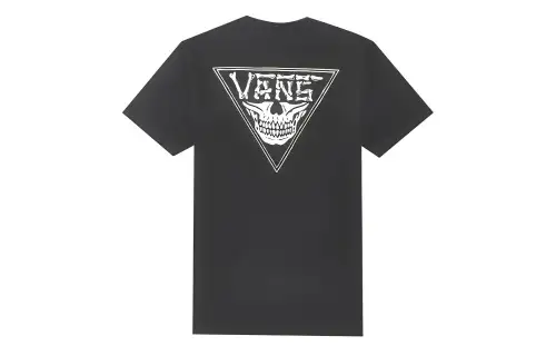 Vans T Shirts Unisex Black Crew Neck Moderate Straight Fit