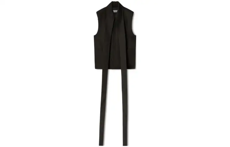OFF WHITE Off White SS23 Tank Tops Men's Black Tie Collar Moderate Straight Fit