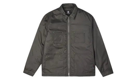 Converse Jackets Men's Gray Lapel Moderate Workwear