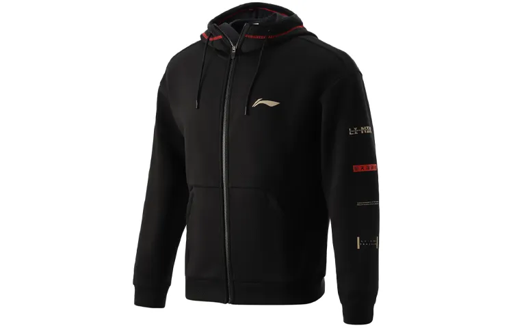 Li Ning Jackets Men's Black Hooded Moderate Other