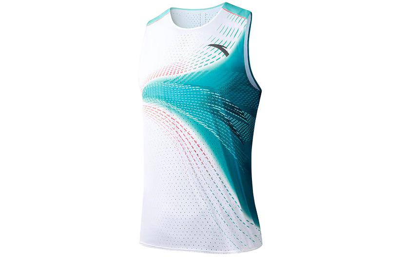 Anta Running Collection Running Tank Top Men’s Pure White/All Over Print