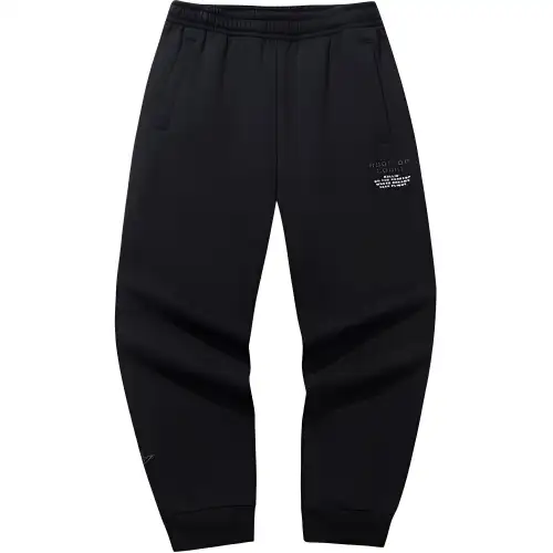 Anta Basketball Collection Comfortable Casual Minimalist Style Elastic Cuff Fleece Lined Knitted Sweatpants Men's