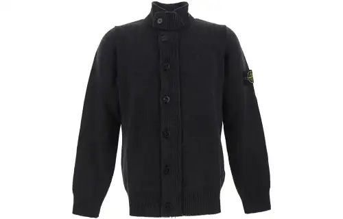 STONE ISLAND Logo-patch Button-up Cardigan