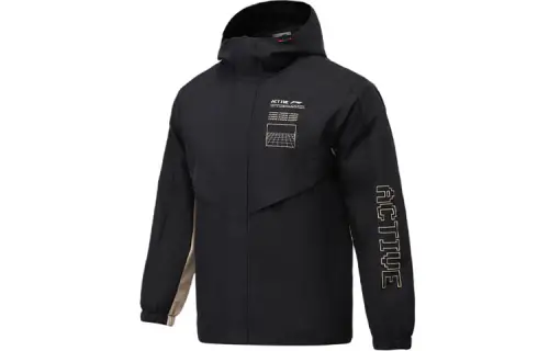 Li Ning Training Series Jackets Men's Black Loose Earth Hooded Moderate Other